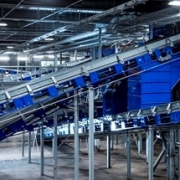 Recycling Plant image of conveyor belts in a factory