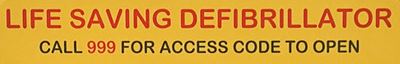 Defib Action sign